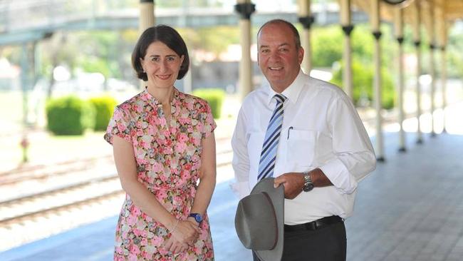 Gladys Berejiklian with disgraced MP Daryl Maguire. Picture: The Daily Advertiser/ACM