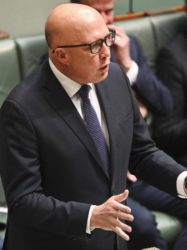 Opposition Leader Peter Dutton. Picture: NCA NewsWire/Martin Ollman