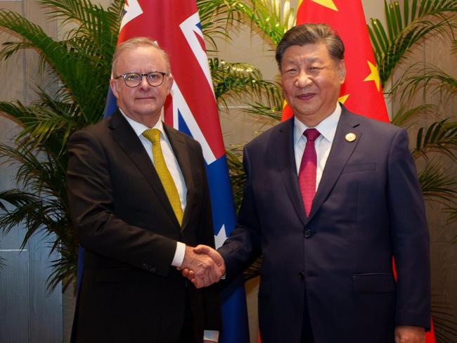 Caption: Prime Minister Anthony Albanese and Chinese President Xi Jinping held a 30 minute bilateral meeting on the sidelines of the G20 Summit in Rio de Janeiro, Brazil on Monday November 18, 2024. Picture: Supplied/handout/Prime Minister's Office