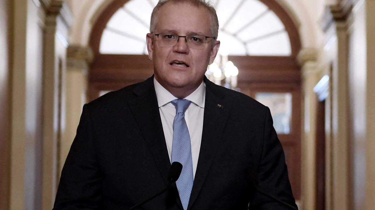 Prime Minister Scott Morrison said flights might resume earlier that mid-November. Picture: Olivier Douliery/AFP