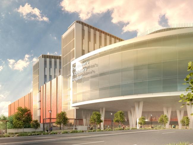 EMBARGOED 11:30AM 27th SEPT  . New artist impressions/renders of the Women's and Children's hospital ( WCH ) planned for Adelaide . PIcture: SA Government .