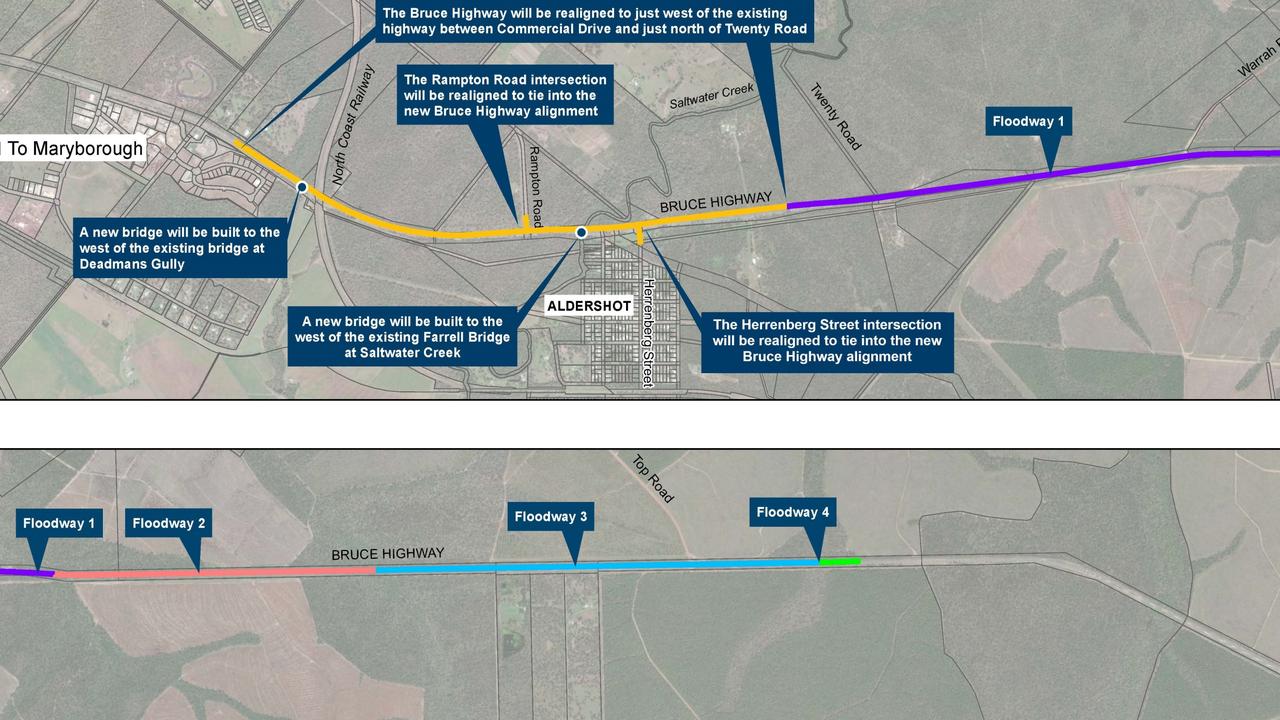 A new high-level bridge at Deadmans Gully and Saltwater Creek has been constructed.