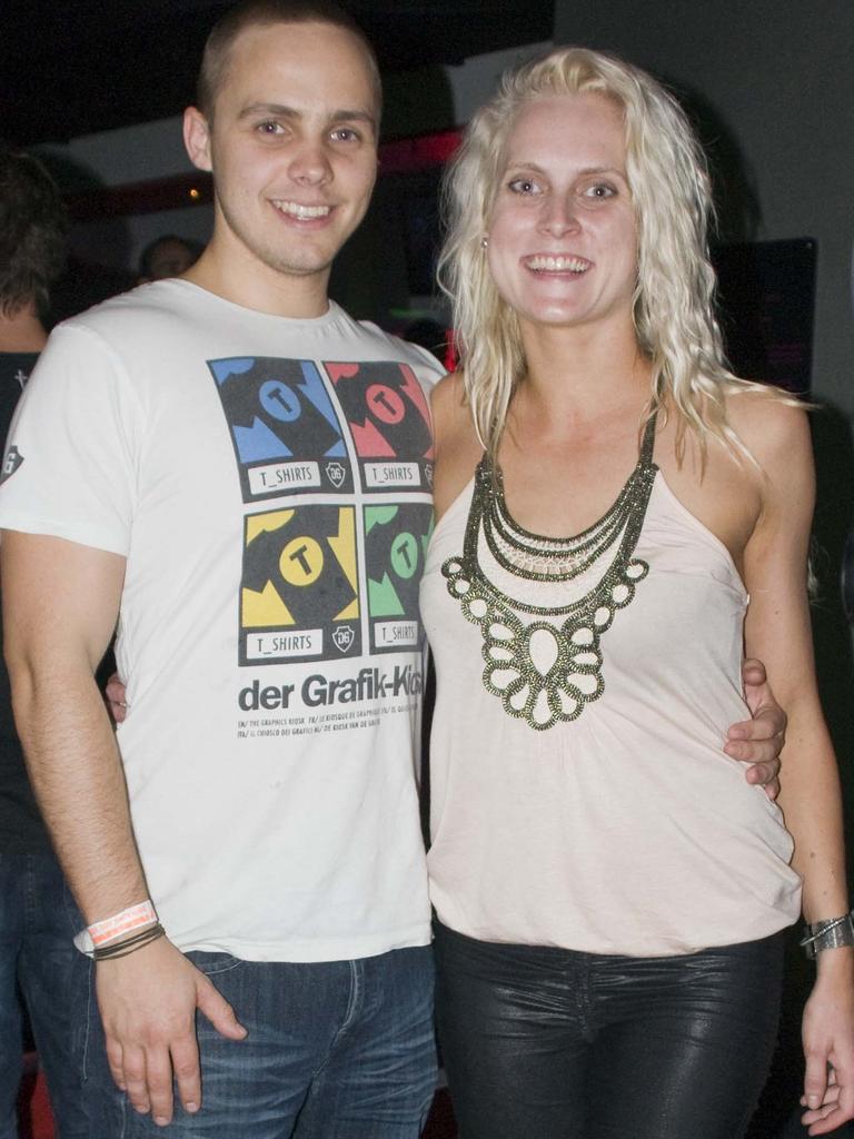 <p>Brett Norvill and Freya Schultz at Code Nightclub, Mackay. Picture: Daryl Wright</p>