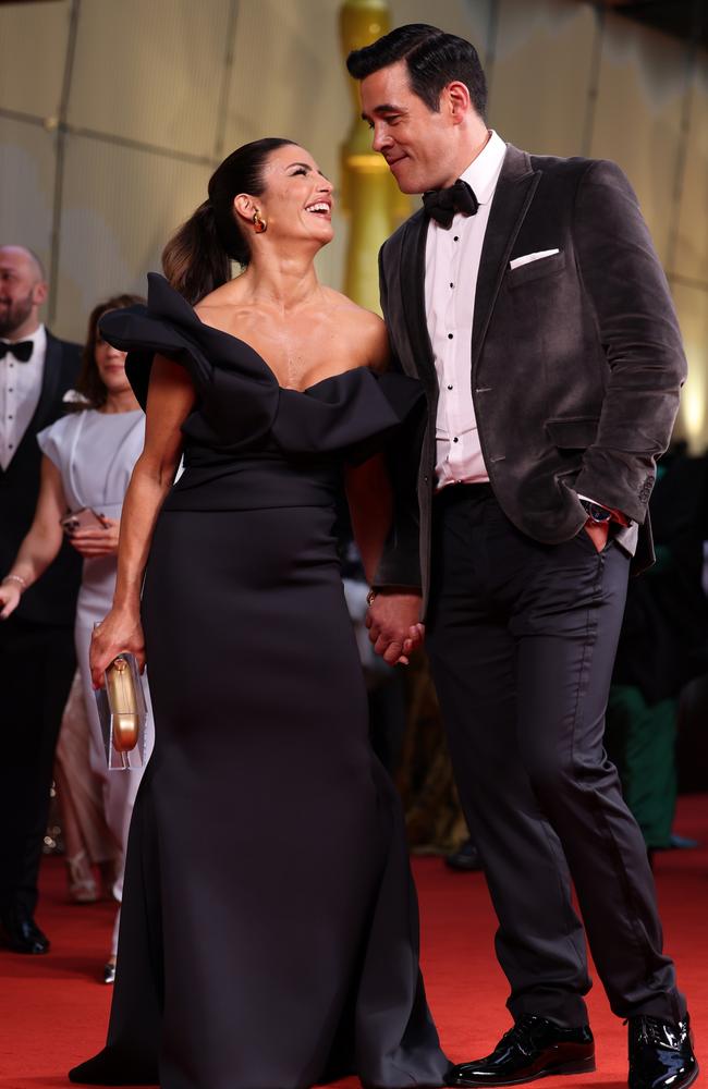 Ada Nicodemou and her boyfriend, Home And Away co-star James Stewart, at the Logies earlier this year. Picture: Getty Images