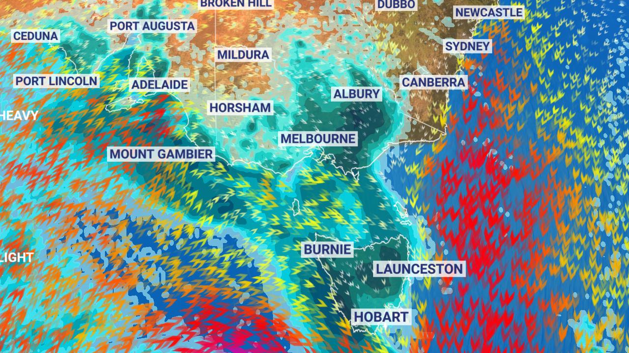 Multiple cold fronts could see the more pleasant conditions come to an end as temperatures drop towards the end of the weekend. Picture: Sky News Weather.