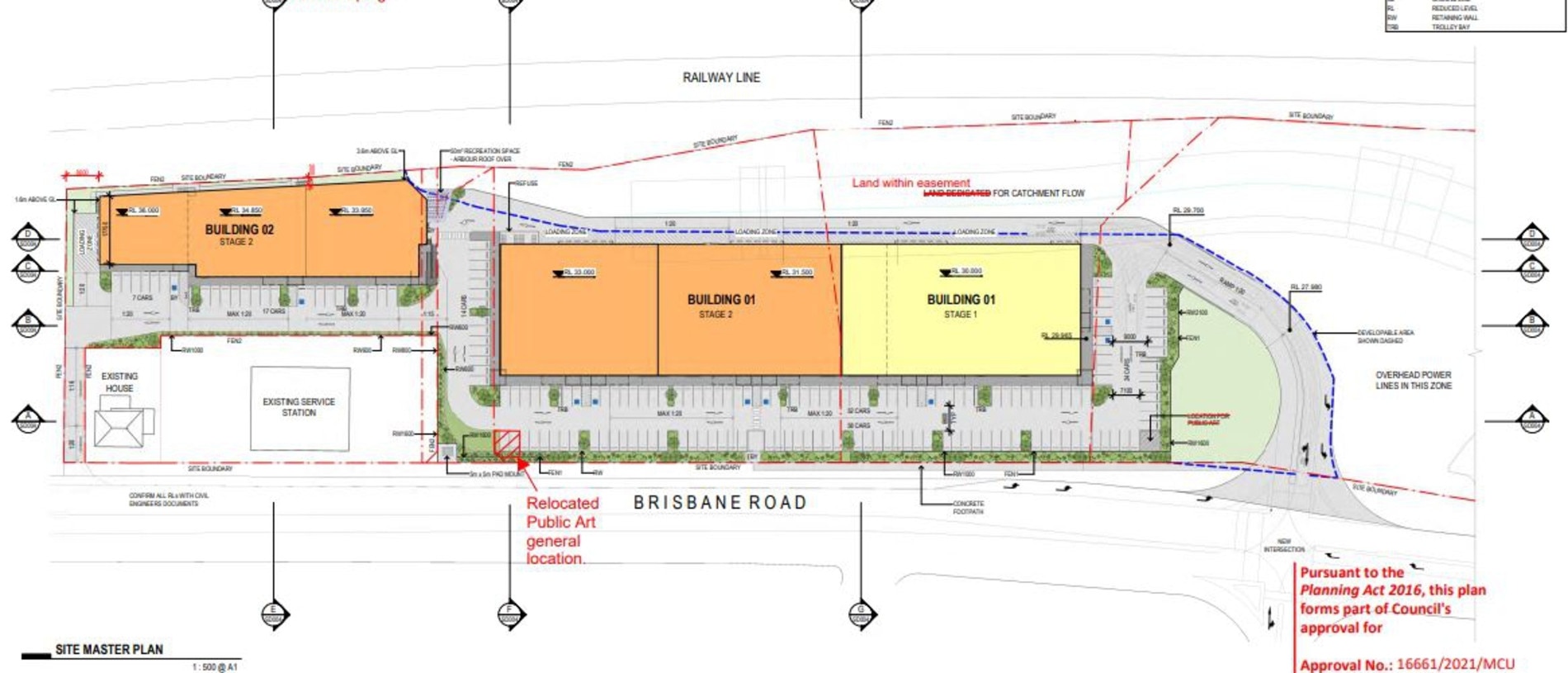 The council-approved plan for the 74 Brisbane Rd, Ebbw Vale commercial development.