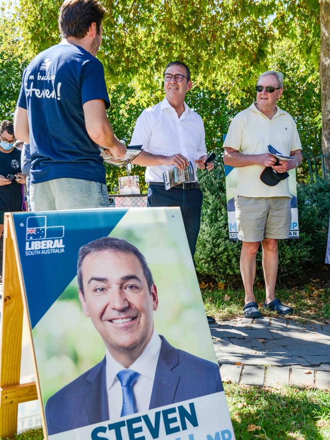 No-one worked harder for South Australia than Steven Marshall, says Christopher Pyne. Picture: NCA NewsWire / Brenton Edwards