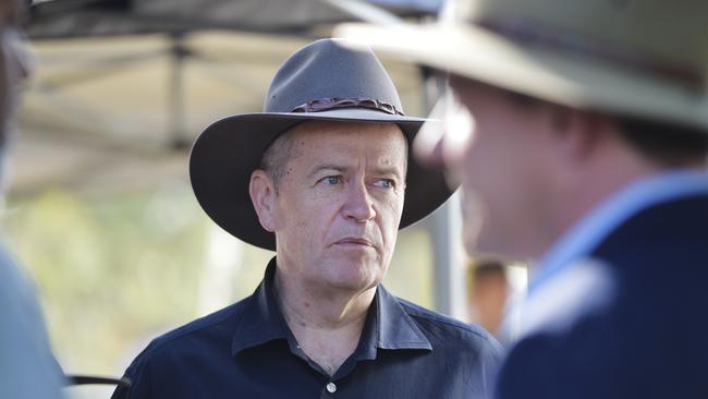 Australian Labor Party leader Bill Shorten attends a land council meeting in Barunga. Picture: Keri Megelus