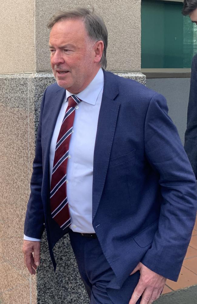 Justice Gregory Geason leaves the Hobart Magistrates Court on Wednesday afternoon, October 16, 2024. Picture: Duncan Abey