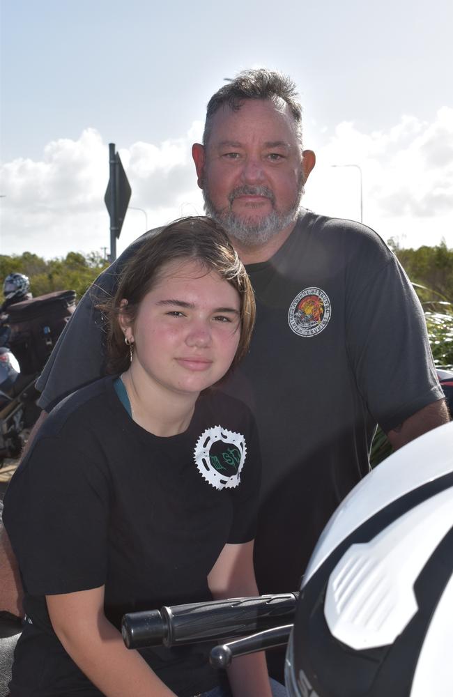 Walkerston's Kacey Hinschen and Lucas Samson at the Mackay Black Dog Ride 2022, Sunday, March 20, 2022. Picture: Tara Miko