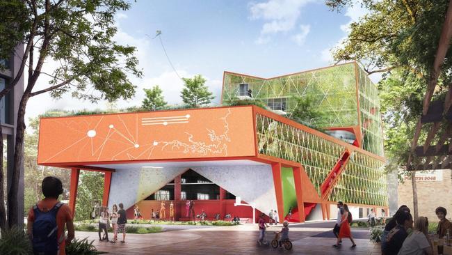An artist's impression of a proposed parking and commercial tower planned for Soper Place in Penrith's CBD. Picture: DBJ Architects