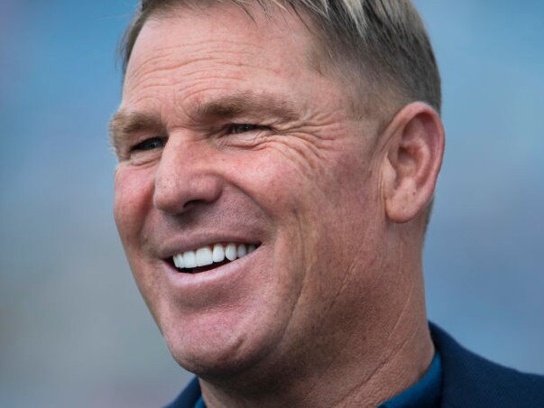 LEEDS, ENGLAND - AUGUST 25: Former Australian spin bowler Shane Warne works as a commentator for Sky Sports before the first day of the third test between England and India at Headingley on August 25, 2021 in Leeds, England. (Photo by Visionhaus/Getty Images)