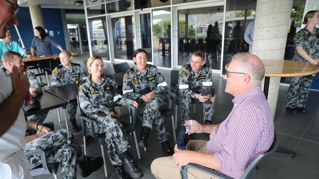 Scott Morrison visits HMAS Cairns. Picture: PMO/ Adam Taylor