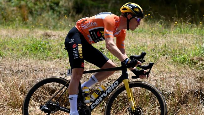 Rohan Dennis competes in the 23rd Santos Tour Down Under in 2023. Picture: Tim de Waele/Getty Images