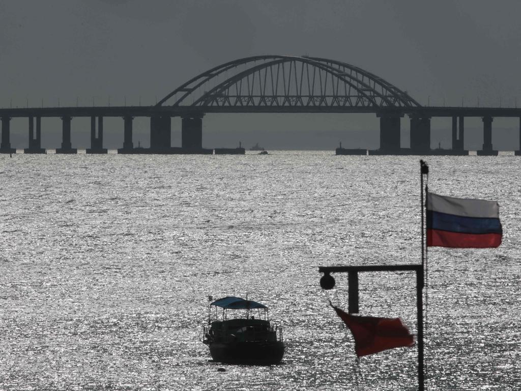 The Kerch bridge is Russia's sole land link with annexed Crimea. Picture: AFP