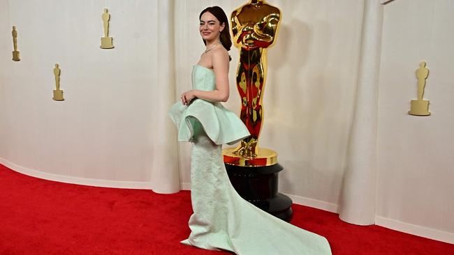 US actress Emma Stone attends the 96th Annual Academy Awards at the Dolby Theatre in Hollywood.