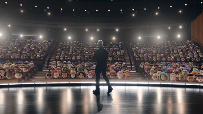 Apple chief executive Tim Cook addresses a virtual audience of Memoji at the company's Worldwide Developers Conference. Picture: Supplied