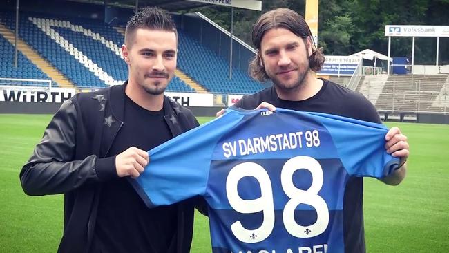 Ante Milicic will be keeping an eye on the likes of Socceroos striker Jamie Maclaren (left) who will be playing for German side Darmstadt.