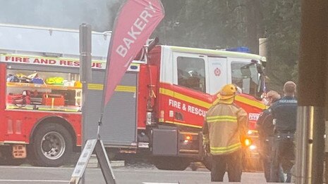 A fire has destroyed a popular cafe in Eumundi on Wednesday morning. Picture: Len Bevitt