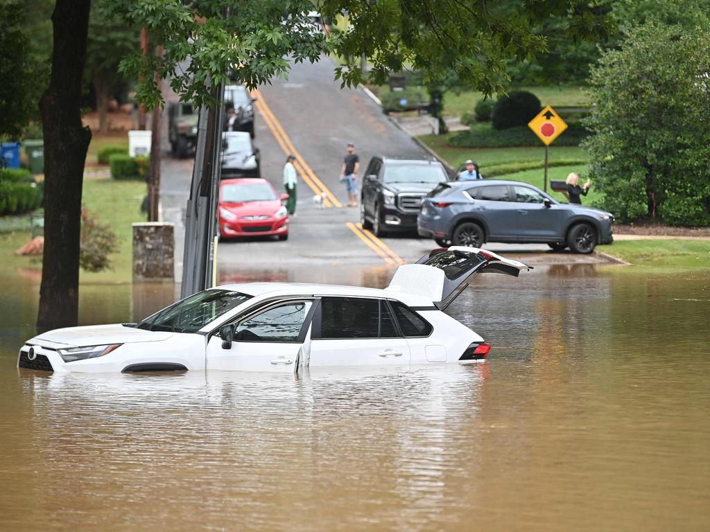 Atlanta was rocked by “historic and catastrophic” flash flooding on Friday as Hurricane Helene hit. Picture: Richard Pierrin / AFP