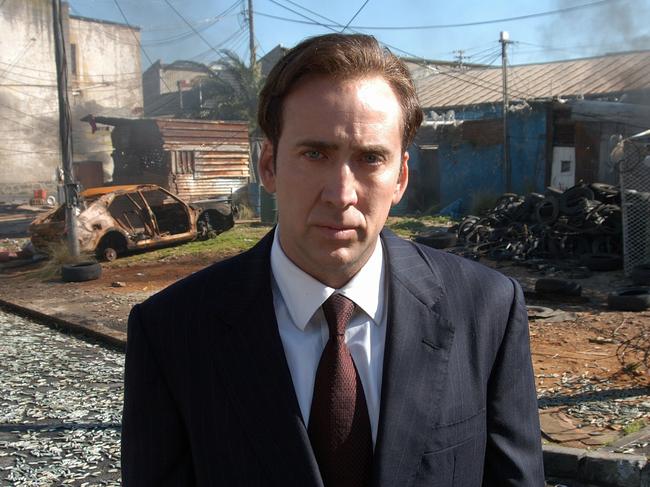 Actor Nicholas Cage in scene from film "Lord of War" 2005. /Films/Titles/Lord/of/War