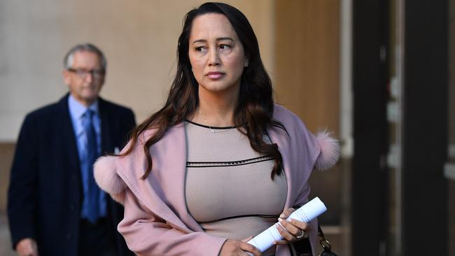 Rebekah Giles arrives at the Supreme Court in Sydney. Picture: NCA NewsWire/Joel Carrett