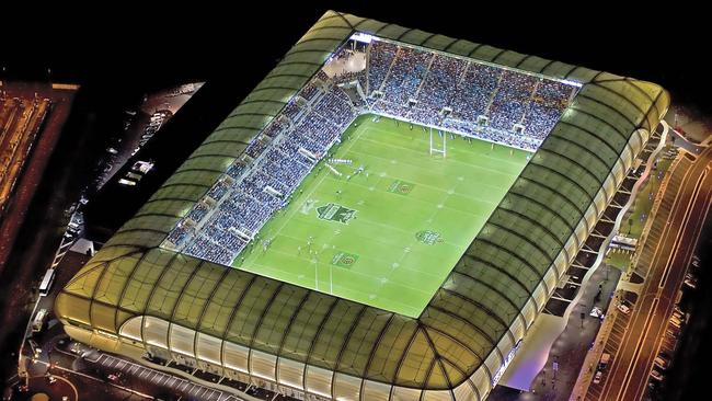 An aerial view of Cbus Stadium stadium at Robina, home of the Gold Coast Titans.