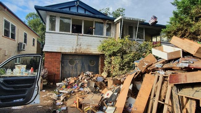 Donna Walker's home in North Lismore was totalled by flood waters.