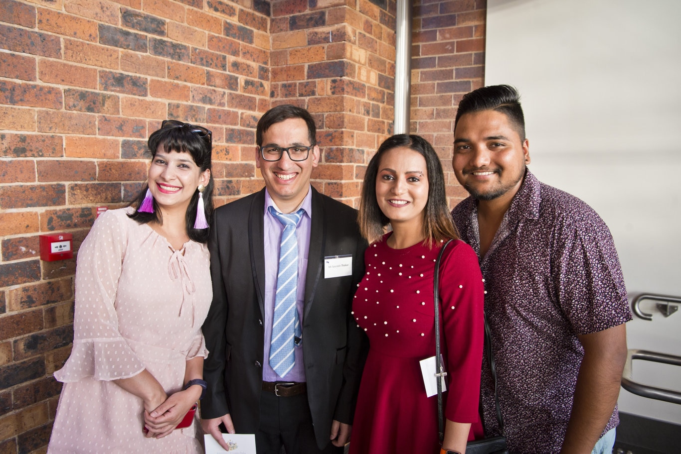 At Toowoomba Regional Council Australian Citizenship Ceremony are (from left) Priyanka Devi, Saurabh Thakur, Dikshya Dhital and Max Gupta. Saurabh and Dikshya are to be naturalised during the ceremony at The Annex, Friday, October 18, 2019. Picture: Kevin Farmer