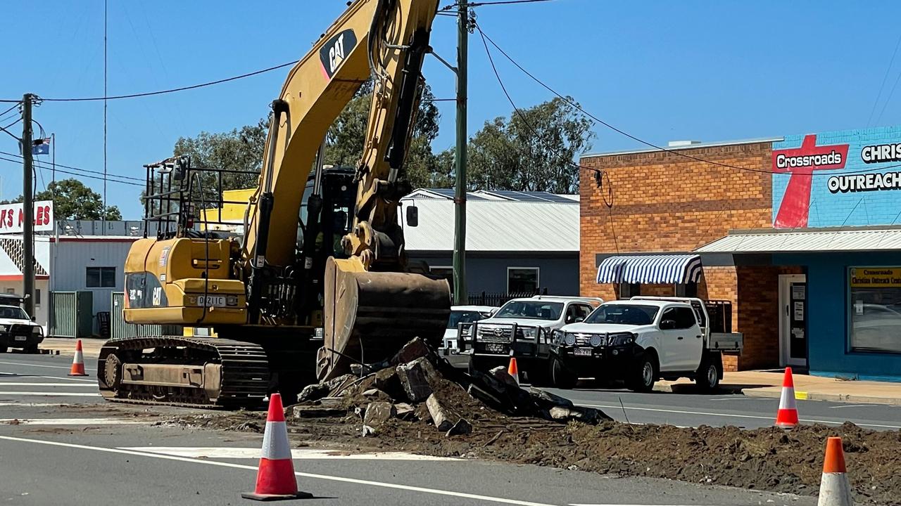Miles CBD construction. Picture: WDRC