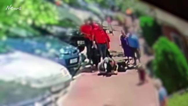 CCTV of brawling on Hutt St