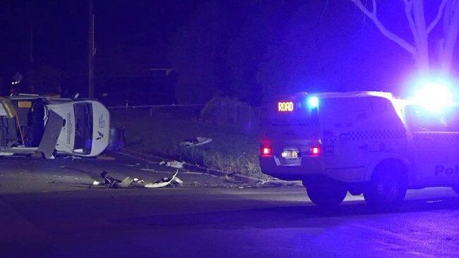 The scene of the fatal crash at Cowra. Picture: TNV