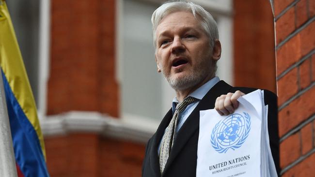 WikiLeaks founder Julian Assange has been hiding out in the Ecuadorean embassy in London for the last four years. Picture: AFP/Ben Stansall