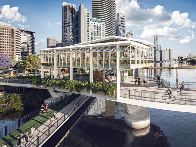 The hunt to find the tenant for what will become one of Brisbane’s most renowned dining destinations on the new Kangaroo Point Green Bridge has officially begun. Impressions supplied by Brisbane City Council.