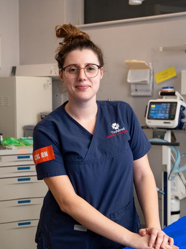 Clinical Nurse Specialist Stephanie Riley has been treating patients at the Alfred Hospital for seven years.