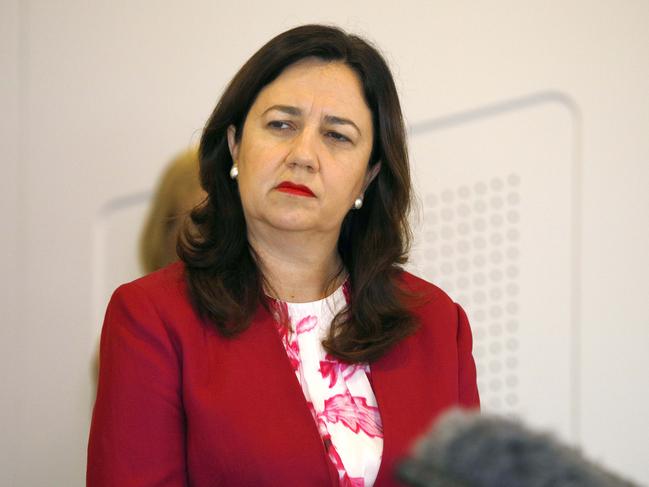 BRISBANE, AUSTRALIA - NewsWire Photos December 18, 2020: Queensland Premier Annastacia Palaszczuk during a press conference in Brisbane. Picture: NCA NewsWire/Tertius Pickard