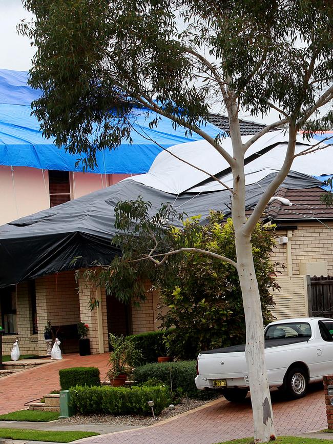 Houses in the area affected by storm.