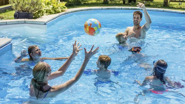 Summer pool action