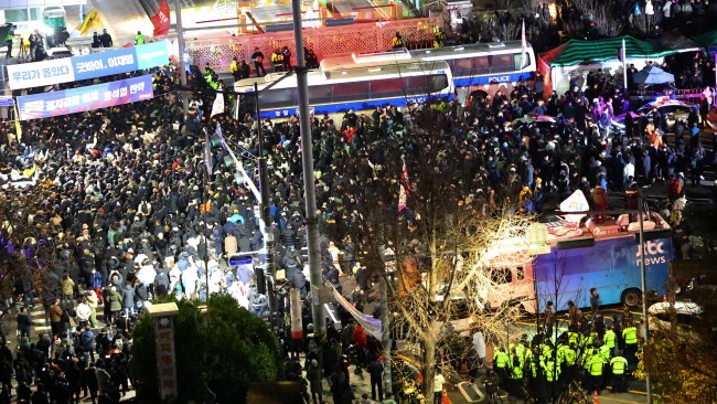 Protests erupted over the martial law announcement. Picture: Kim Do-hoon/Yonhap via AP