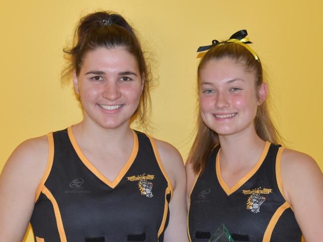 Nightcliff Tigers players Katie Elmer and Georgina Roy Pic - Luke Hayes