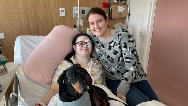 Lily Thai at Flinders Medical Centre with friend Danika Pederzolli, 28, days before using SA’s voluntary assisted dying laws. Picture: Supplied,