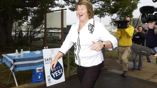 Then mayor Di Thorley was the face of the Yes vote for Toowoomba’s referendum on recycled water. Picture: Kevin Farmer