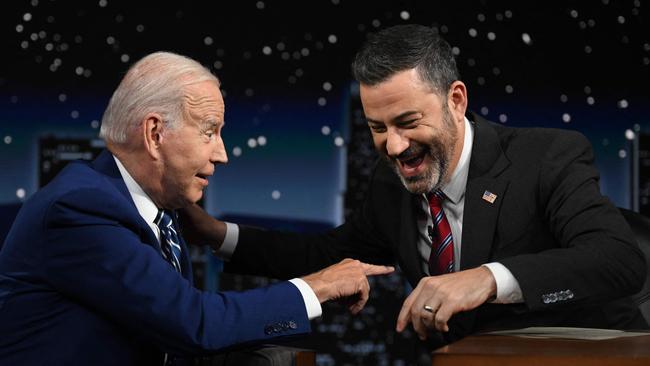 Joe Biden on Jimmy Kimmel Live!. Picture: Jim Watson/AFP