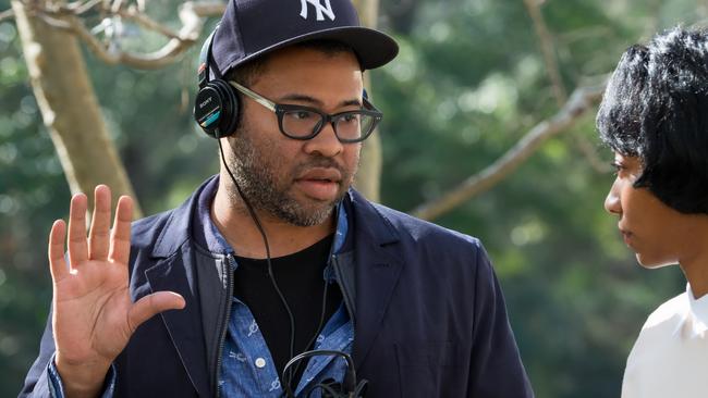 Peele on the set of Get Out