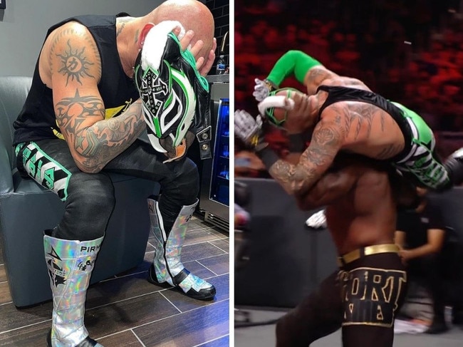 WWE legend Rey Mysterio took a battering against Bobby Lashley.