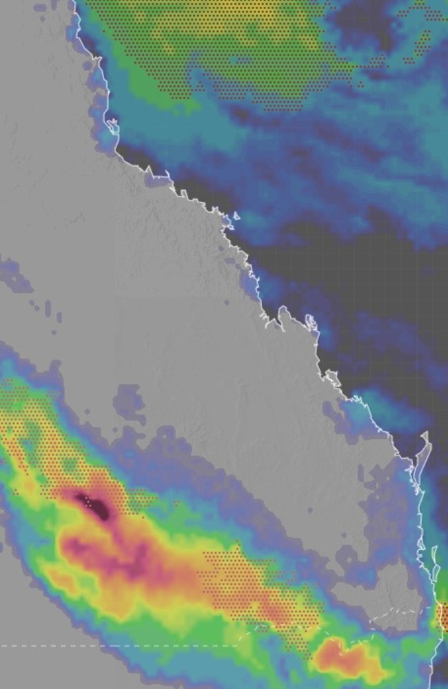 Precipitation is heavy across western and southern Queensland on Thursday.