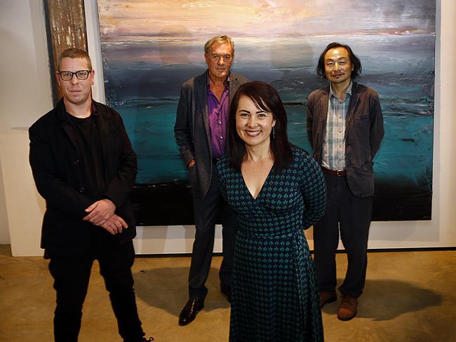 Artists Scott Coterell, Geoff Dyer, Megan Keating and Chen Ping at the 35th anniversary of the Tasmanian-Fujian Province sister-state relationship in 2016. The anniversary included Collaboration, an exhibition showcasing outstanding Chinese and Australian artistic talent Picture: Kim Eiszele