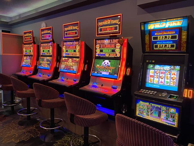 HOLD COURIER MAIL USE ONLY People playing poker machines at the Breakfast Creek Hotel Pic Supplied