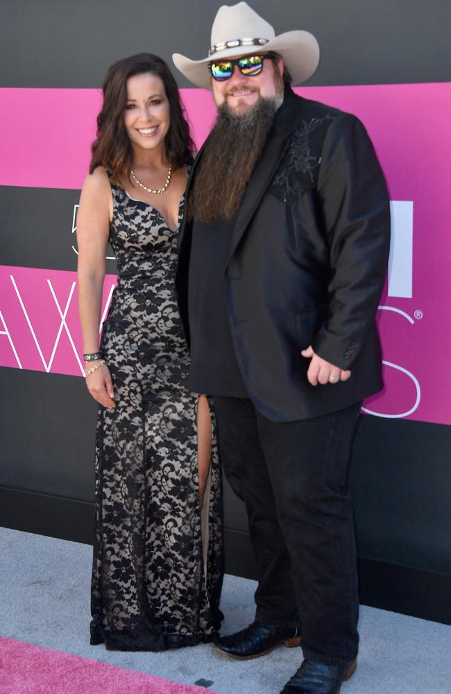 Sundance Head with wife Misty Head. Picture: Frazer Harrison/Getty Images