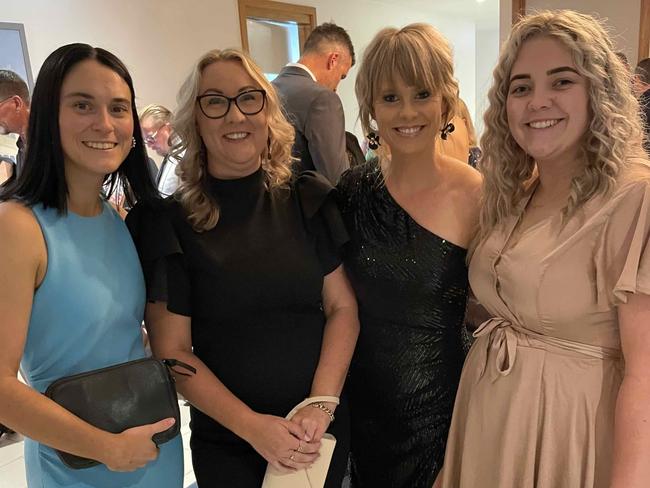 Brooke Walker, Danni Walsgott, Nat Otter and Loz Querruel at the Fraser Coast Business Awards 2023.